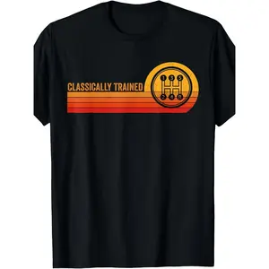 [100% Cotton] 100% Cotton Men'S Vintage Manual Transmission Retro T-Shirt - Classic Car Enthusiast Design with Gear Shift Graphic, Soft Breathable, All-Season Comfort Fit, Ideal Gift for Drivers & Automotive Fans (Black/Yellow), Graphic Tee Men, Men Grap