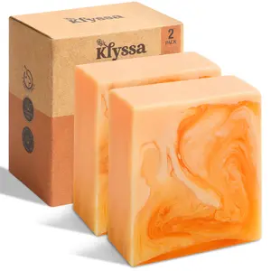 Klyssa Kojic Acid Soap Bar Infused with Vitamin, Retinol, Turmeric & Calming Essential Oils |  Reduces Dark Spots, Hyperpigmentation