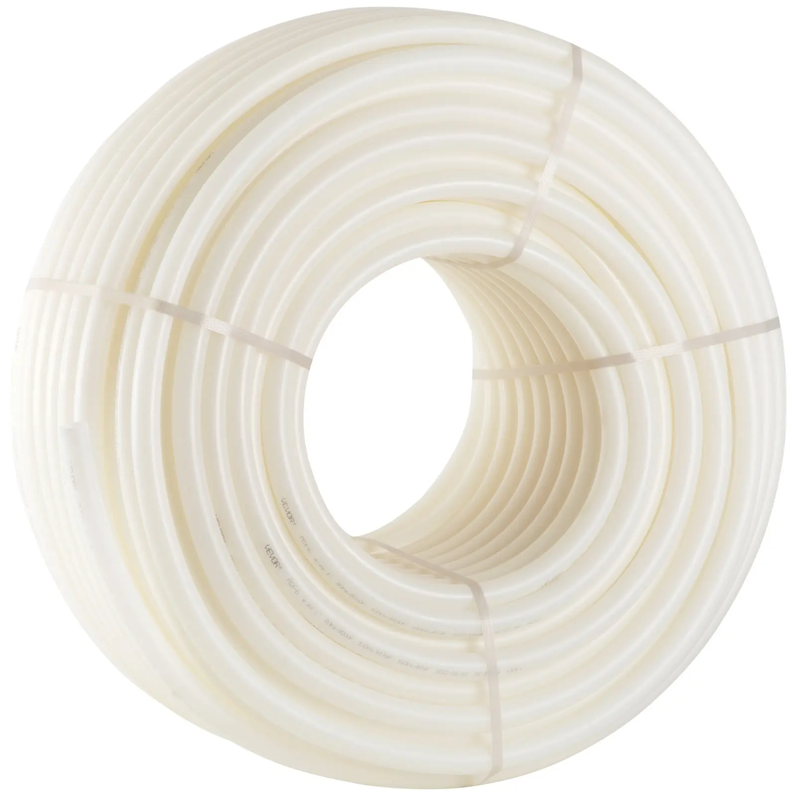 VEVOR PEX Pipe, 1 in x 500 ft PEX Tubing, Non-Oxygen Barrier White PEX-B Pipe, Flexible PEX Water Line for RV Sewer Hose, Plumbing, Radiant Heating