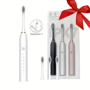 Smart Electric Toothbrush with 6 Modes - Effectively Cleans Teeth & Gums, Rechargeable USB Electric Toothbrush with Replacement Head, Sonic Electric Toothbrush for Adults - for Oral Hygiene - Great Gift for Family & Friends