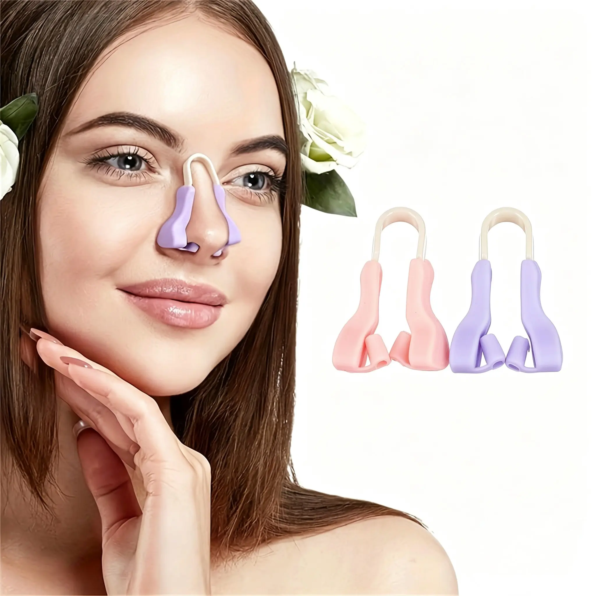 2pcs Nose Sculpting Clips, Soft Silicone Nose Bridge Definers, Daily Nose Contour Enhancers, At-Home Cosmetic Tools For Refined Nose Appearance