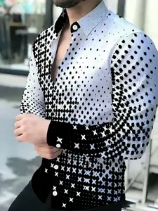Men's long-sleeve shirt Novel pattern