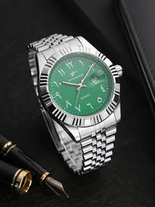 Vintage business men's quartz wristwatch with calendar display, Arabic numeral scale, versatile for daily commuting, showcasing unique taste, is his perfect gift