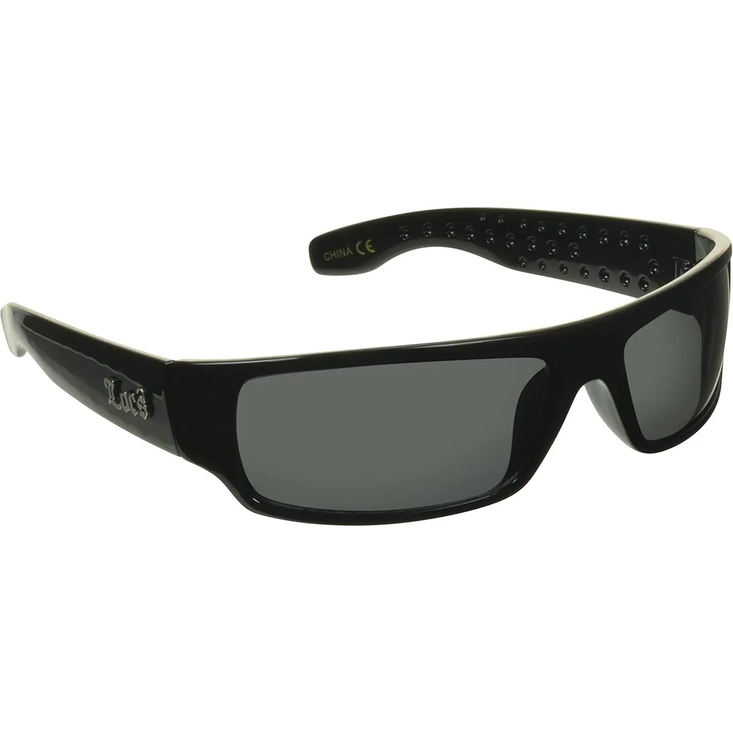 Locs Super Dark Sunglasses Mens Black Wrap Around Lowrider Gangster Cholo  Flat Top