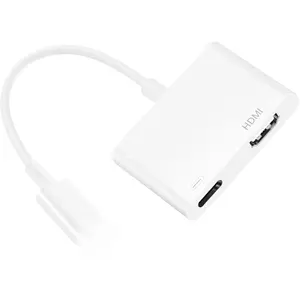 Lightning to HDMI Adapter for iPhone, [Apple MFi Certified] 1080P Video & Audio Sync Screen Converter Digital AV Adapter with Charging Port for iPhone 14 13 12 11 X 8 7 iPad on HDTV/Projector/Monitor