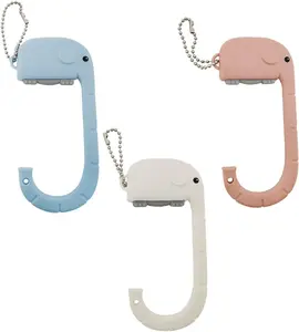 Desk Hook Purse for Table, Portable Shopping Bag Holder Hooks 3 PCS Cute Creative Elephant Shaped Under Shelf Used to Hang Handbags School Bags Backpack Decorate, White，blue，pink