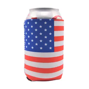 USA Can Koozie - Compatible Can Holder for Various Can Types, Ideal for Food Storage and Organizing