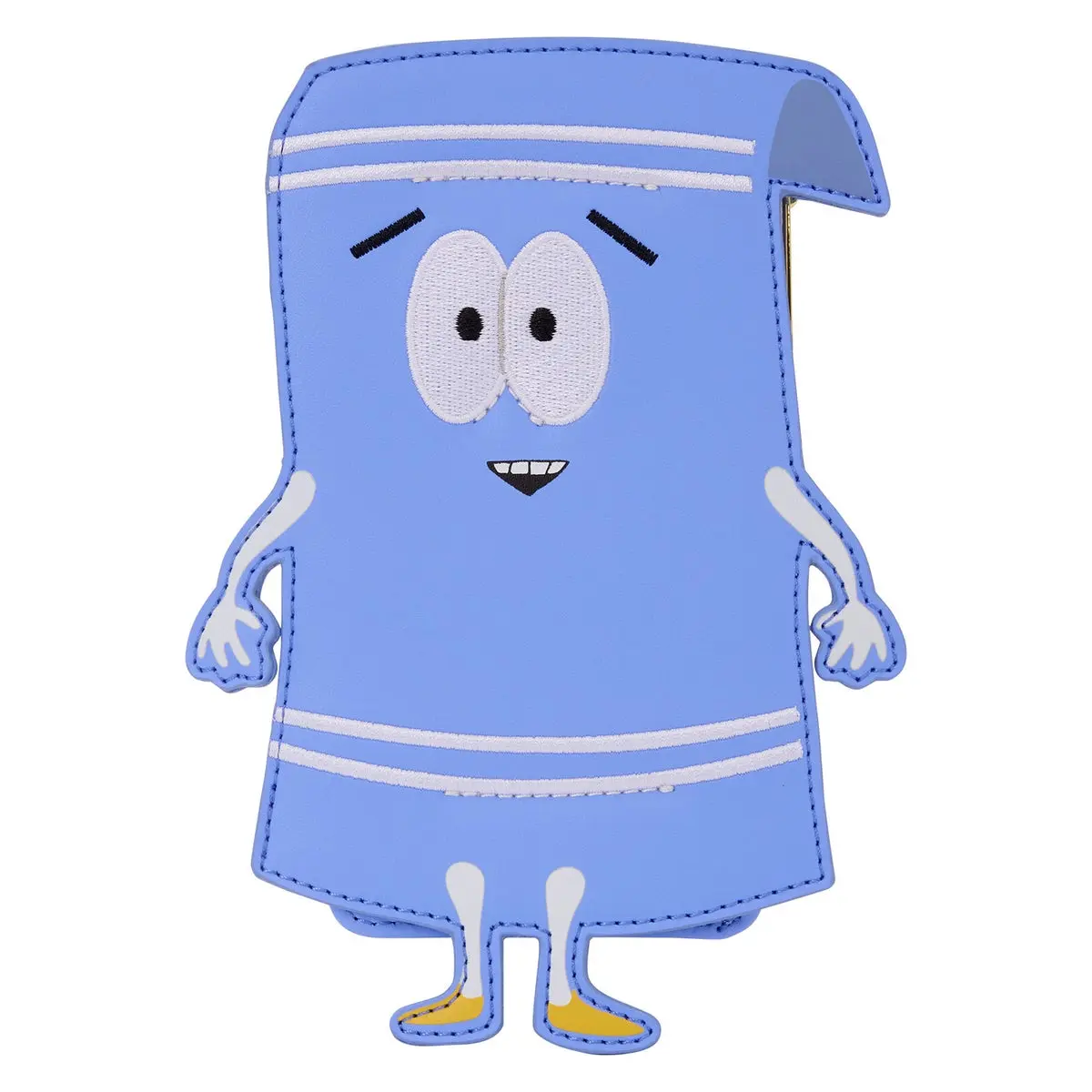 Loungefly South Park Card Holder, Towelie Faux Leather Character Wallet with Applique Details, 4 Card Slots, and Zippered Pouch, Wallet Card Holder