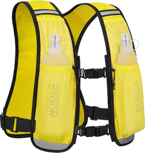 Lightweight Running Hydration Vest with Dual 500ml Soft Flask and Adjustable Strap