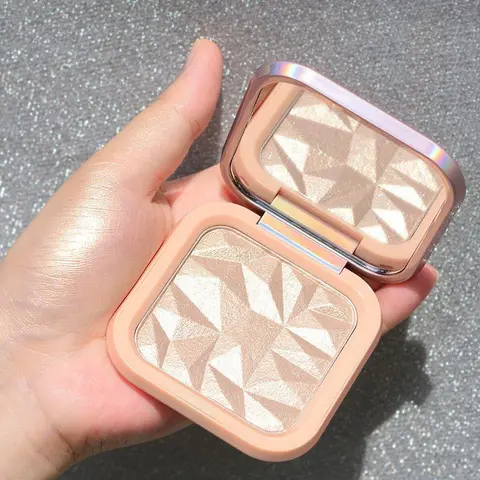 Shimmer Highlighter Powder Palette, Cosmetics Highlighter, Long-Lasting Shimmering Face & Body Glitter Makeup Palette, High-Gloss Sparkling High Shine Makeup Palette for Women & Girls, Glow Seeker Highlighter
