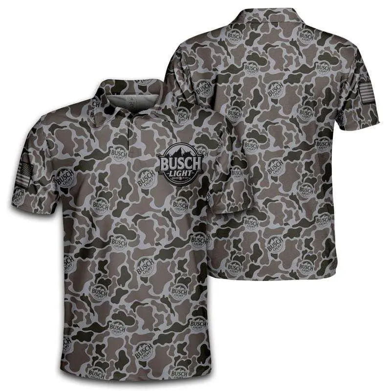 Camo Polo Shirt for Men - Camo Print Polo, Father's Day Gift, Stylish Men's Fashion