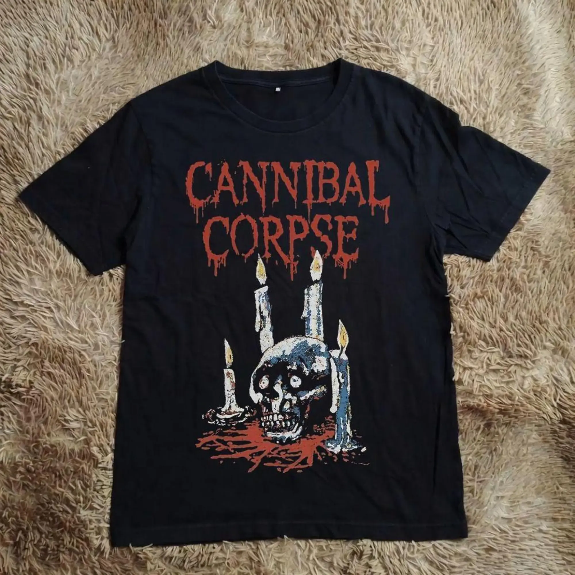 Cannibal Corpse Skull Candles Graphic Tee Deathmetal Style, Skull Graphic, Dark Horror Tee, Unisex Heavy Cotton Tee, Unisex Shirt Menswear Womenswear Streetwear Cotton Comfort
