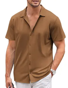 COOFANDY Mens Casual Button Down Shirt Short Sleeve Wrinkle Free Shirts Summer Shirt