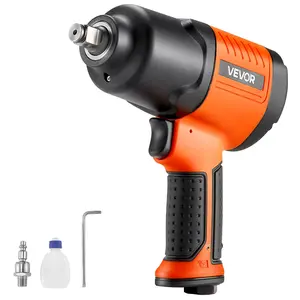 【Spotlight Day】VEVOR Air Impact Wrench, 1/2" Drive Pneumatic Impact Wrench Up to 1100 ft-lbs Reverse Torque, 7500RPM 4-Speed Adjustable & Lightweight Pneumatic Gun for Auto Repairs and Maintenance