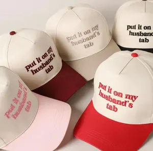 Put It On My Husband's Tab Embroidery Cap, Put It On My Husband's Tab Baseball Cap, Put It On My Husband's Tab Trucker Hat