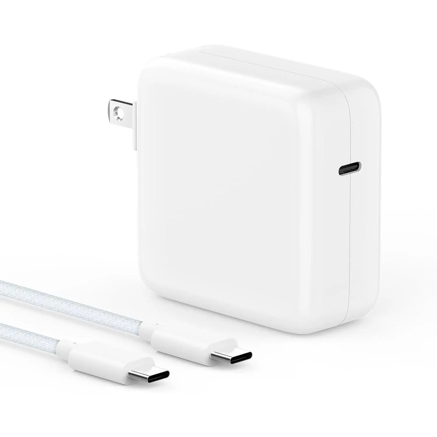 Charger for MacBook Pro 16 14 inch MacBook Air 15 13 inch 2025 2024 2023 2022 2021 2020 2019 M4 M3 M2 M1, Super Compact 100W USB C Laptop Power Adapter, 6.6FT USB-C Braided Cable, Original Quality