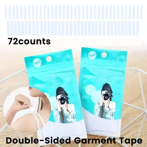 72Counts Double Sided Fashion Tape for Women, Two Sizes Easy To Carry, Fits In Pocket And Bag