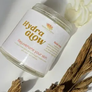 HydraGlow Facial Cream Skincare Antibacterial Glycerin Hydrate Jojoba Apricot Scent Smooth Clear Redness