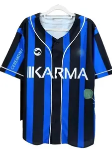 Blue Black Concert Unisex Baseball Jersey – Casual Sportswear for Couples, 90s Vintage Style, for Sports & Outdoor Activities