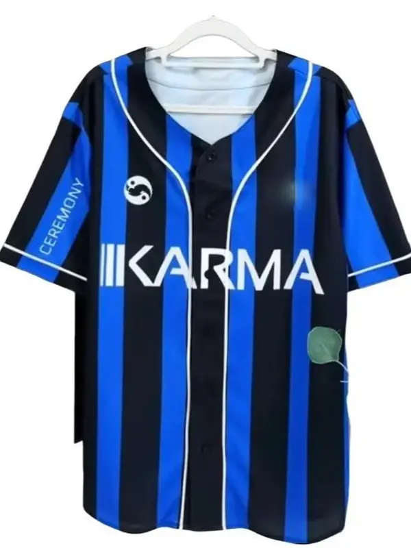 Blue Black Concert Unisex Baseball Jersey – Casual Sportswear for Couples, 90s Vintage Style, for Sports & Outdoor Activities