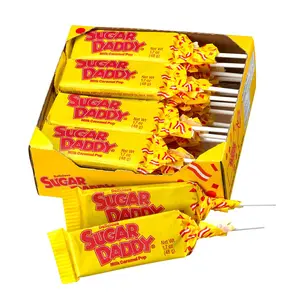 Sugar Daddy Pop 24 ct. - Sweet and Chewy with Caramel Flavor - 24 Count Pack Snack Candy