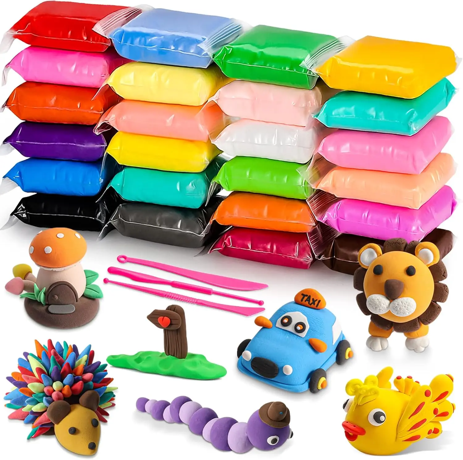 Modeling Clay Kit - Colors Air Dry Ultra Light Clay, Safe & Non-Toxic, Great Gift for Kids. Modeling Clay Kit - Colors Air Dry Ultra Light Clay, Safe & Non-Toxic, Great Gift for Kids.