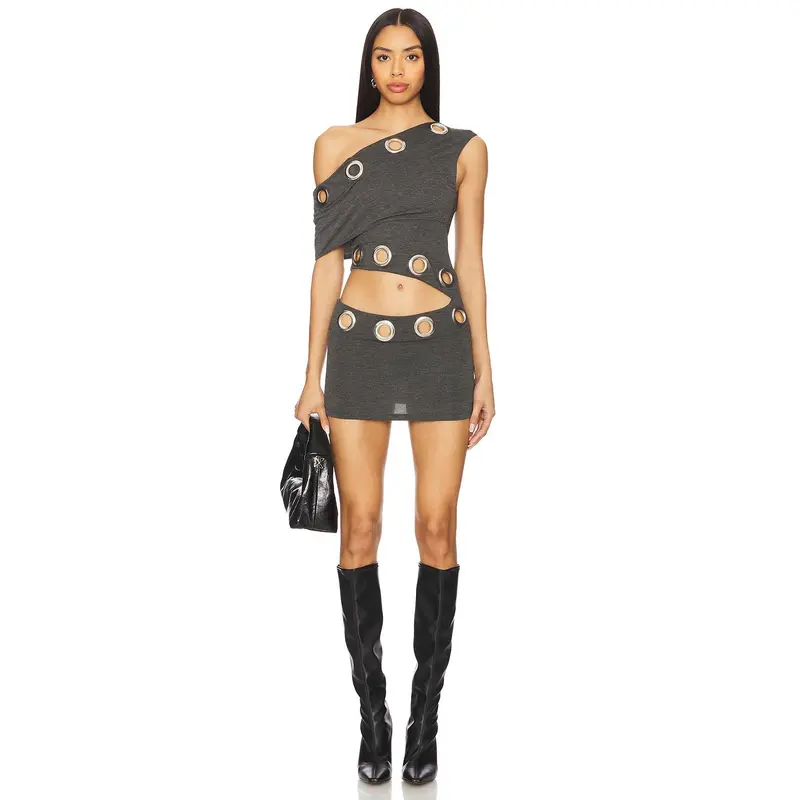 jaded london brown mesh dress Serena Studded Bandage Dress | Jaded London