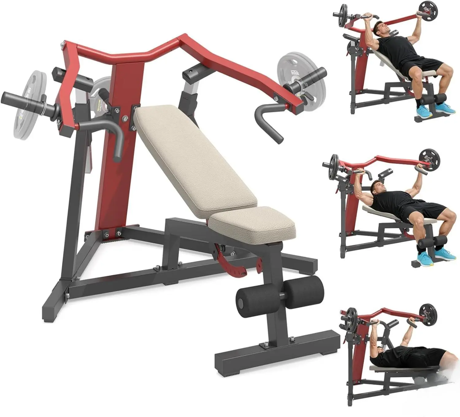 AECOJOY 3-in-1 Adjustable Weight Bench Chest Press Workout Machine for Home Gym, Incline Decline Flat Bench Press, Heavy Duty Steel Frame Upper Body Workout Home Gym Equipment