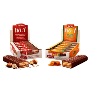 Torku NO. 1 Milk Chocolate Wafer 24 Bars - Delightful Snack with Rich Milk Chocolate & Nutty Hazelnut Cream Flavor