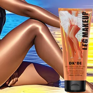 Water Resistant Leg Makeup Cream, Natural Brightening Leg Highlighter Cream, Easy Application Body Makeup, Body Shimmer, Body Luminizer for Women, Cosmetic