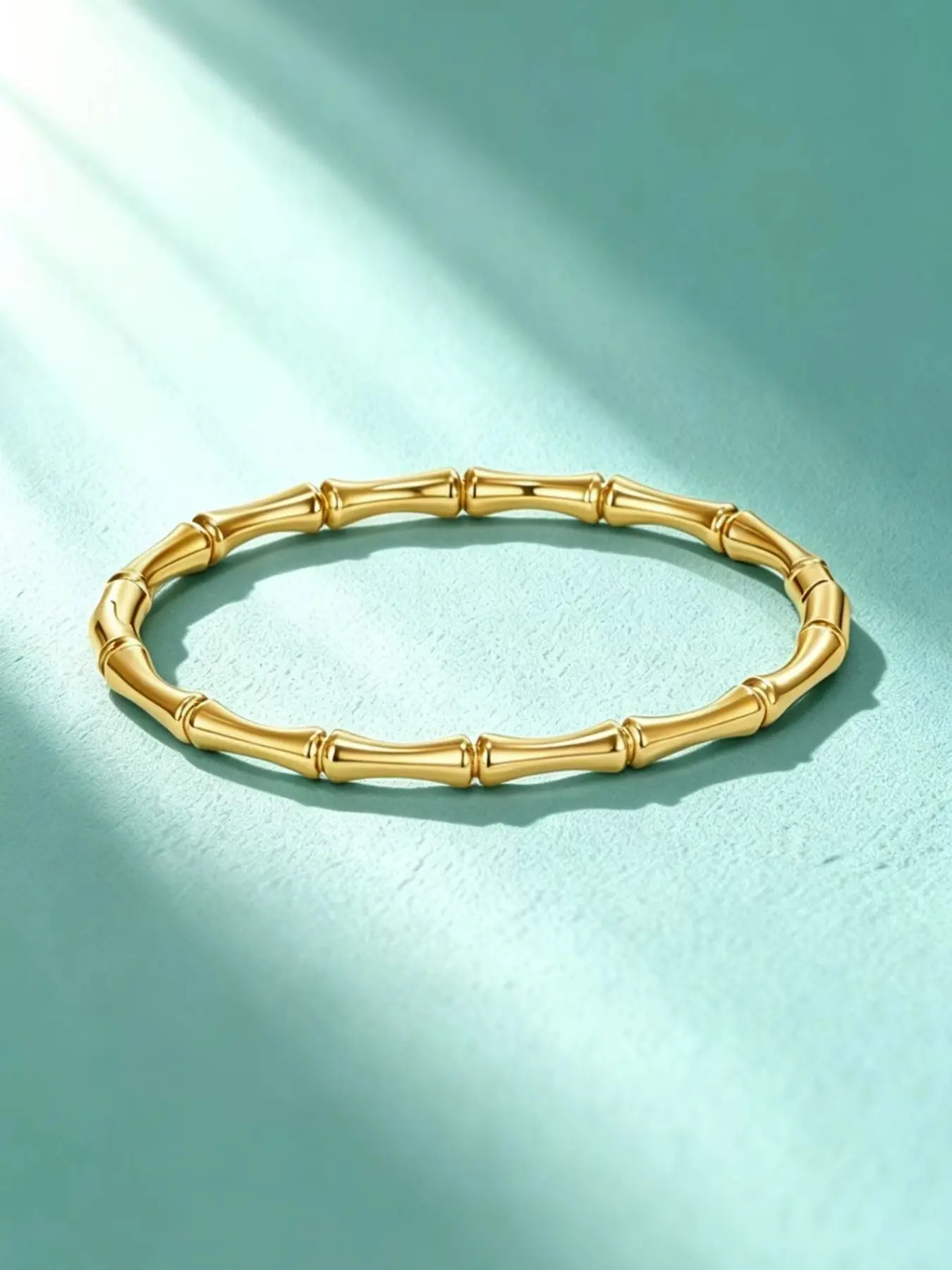 Stainless Steel Luxury Bamboo Bracelet, Non-Fading Style, Minimalist Open Design, Trendy Fashion Accessory for Women, Open Bangle, Elegant Minimalist Bangle, Exquisite Bracelet, Jewelry Bracelet