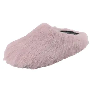 Women's Fluffy Slippers Winter Indoor Plush Soft Cotton Non-Slip Floor Shoes Cozy Home Slippers for Indoor Use