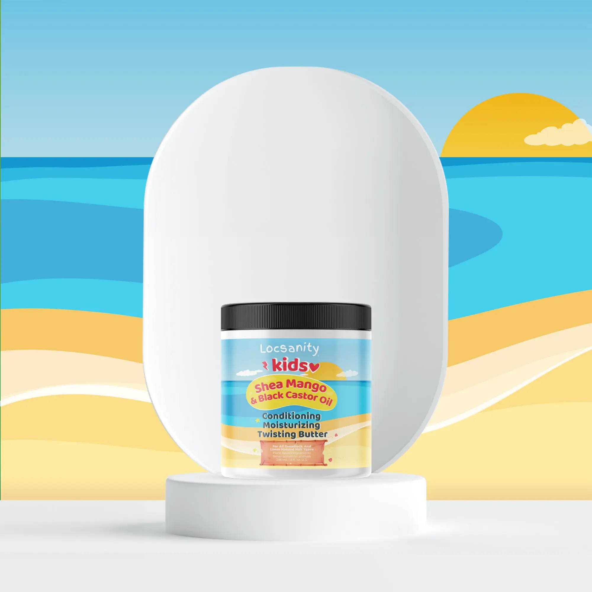 LOCSANITY Kids Twisting Butter with Shea Mango & Black Castor Oil - Hydrating Conditioner and Defining Moisturizer for Soft Hair, Haircare, Natural Hair, Textured, Non Toxic, Nourishing, Plant, Gentle, Hydrolyzed Wheat Protein