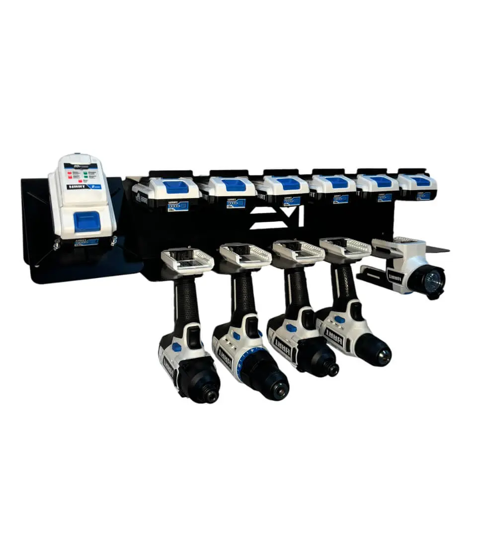 Drill & Locking Battery Charging Station compatible with Hart 20v for Efficient Charging of Multiple Drills