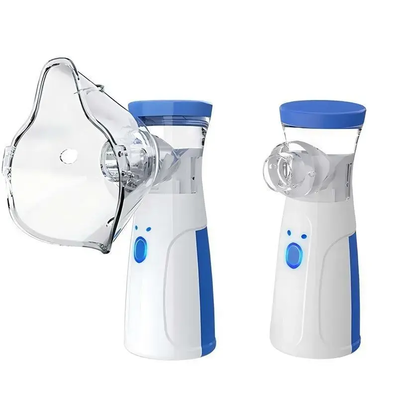 Ultrasonic Portable Nebulizer - Handheld Mesh Mist Atomizer, USB Rechargeable Battery Powered Compact Device with Accessories, Quiet Operation for Home & Travel (For Adults, Children, All Seasons)