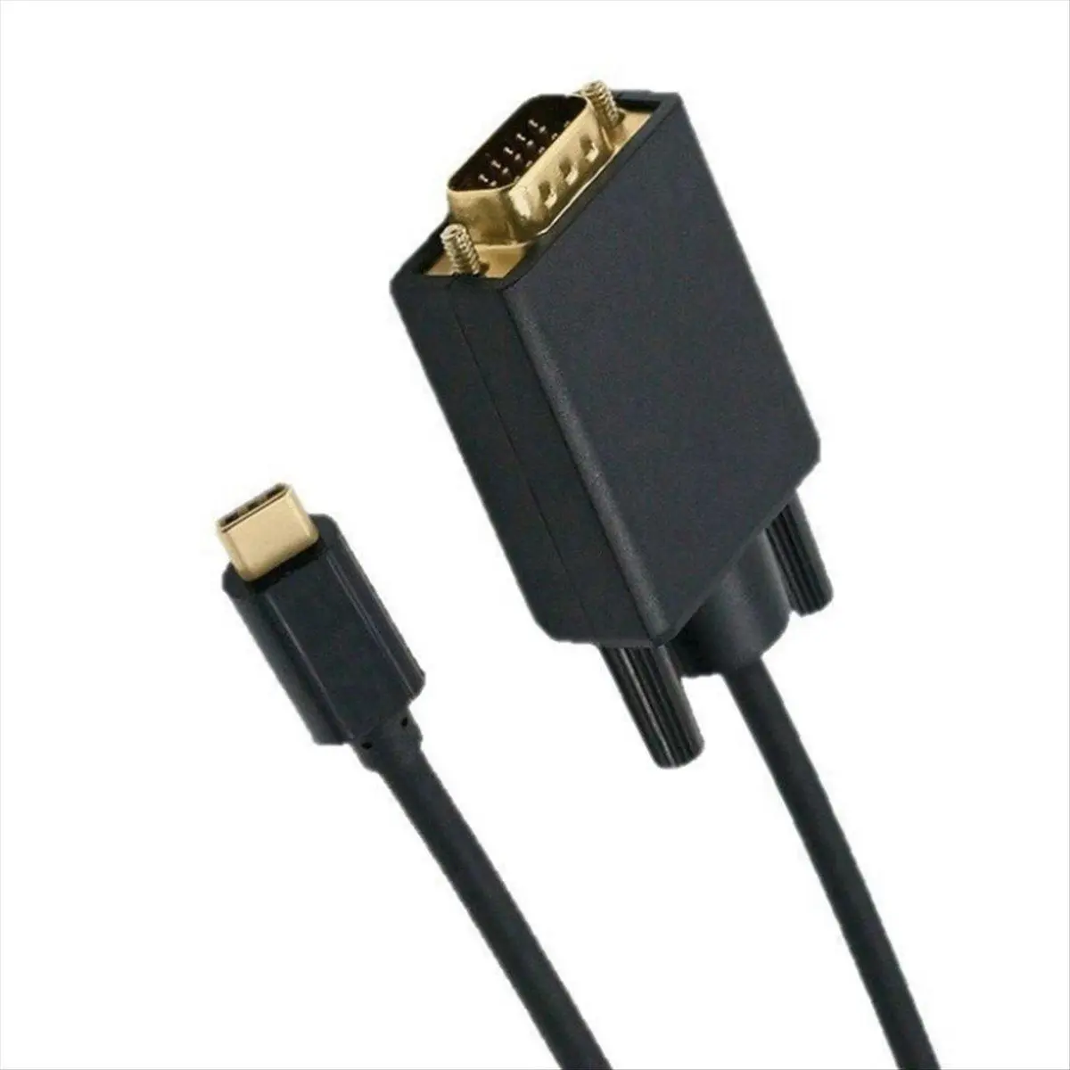 Durable USB-C to VGA Plug Adapter - Type-C to 15Pin D-Sub Connection Converter for Car Exterior Accessories, Mobile Phones