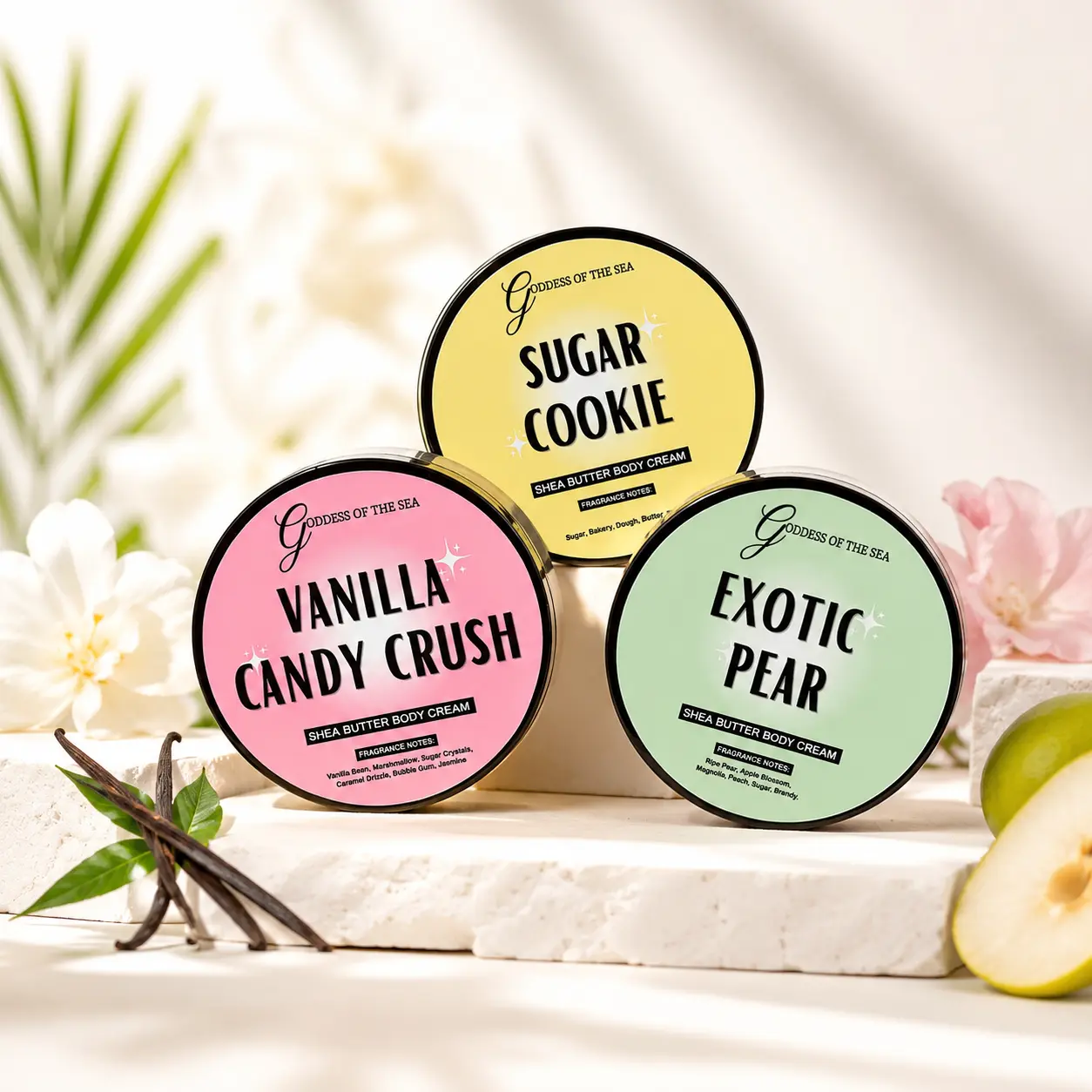[ Travel Body Cream ] Shea Butte Body Cream -Deeply Hydrating with Natural Aloe, Chamomile, Cocoa Butter & Cucumber Extract – Nourishing Skin Moisturizer for Dry, Sensitive & Normal Skin | Goddess of the Sea