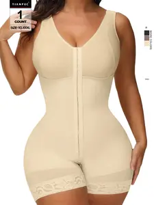 Women's Shapewear Bodysuit Underwear, Tummy Control & Butt Lifting, Full Body Slimming Wear with Zipper Design, Casual Style Basic for All Seasons
