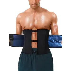 Men’s waist trainer belt, zipper dual-compression sauna waist training corset, casual all-season body shaper/waist shaper for men