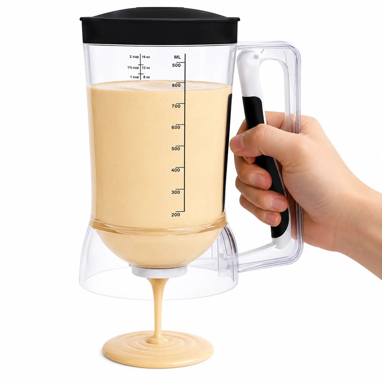 Eggessentials Pancake Batter Dispenser with Measuring Scale, Easy-Pour Kitchen Utensil for Precise Baking, Utensils