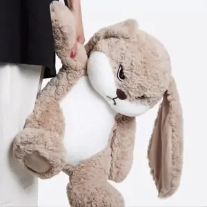 Cute Large Plush Bunny Toy, Soft Stuffed Animal, Soft Polyester Filling, & Hair, Perfect Gift for Kids, Birthdays, Weddings, Holidays