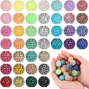 30 pieces of colorful and shiny rhinestone beads, 16/20mm random color mixed drop beads. They are very suitable for making string pen keychains and other gifts.