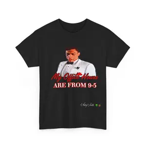 Big Red - My Office Hours Are From 9-5- Five Heartbeats - nostalgic - Classic Crewneck Cotton Fabric Top Unisex - TShirt - #VezzyWorld 👽🖖🏾 Menswear Medium Streetwear Man