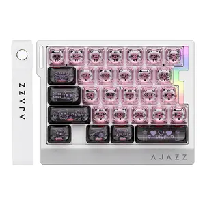 AJAZZ AK029 Wired 1-Handed Gaming Keyboard, 29-Keys PC Accessory with 8Khz Polling, SOCD & DKS, Magnetic Switch, Adjustable Actuation, RGB Backlits, Aluminum Plate, Colored LED Keycaps