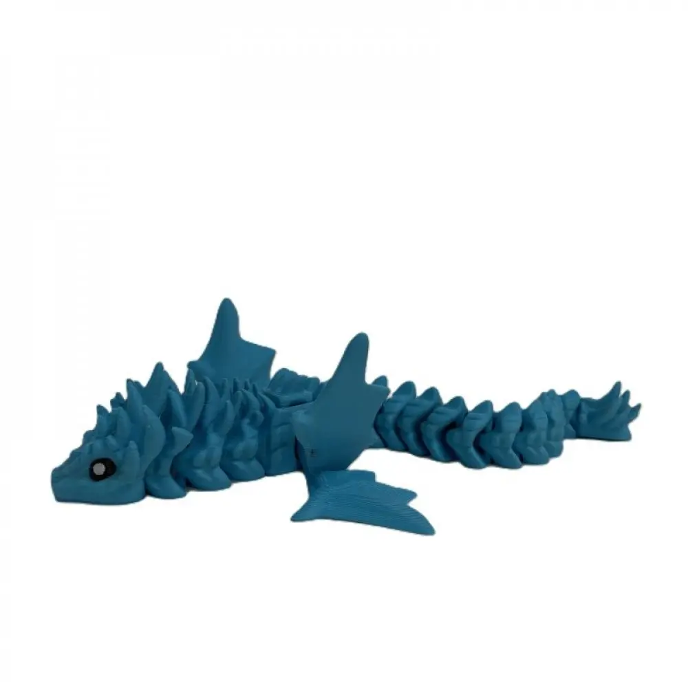 MDR Trading Inc. SC-105.75.734 Plastic 3D Printed Blue Dragon Figurine with Bi-Fold Wings, Home Decor for Room
