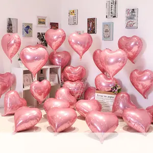 Romantic 18 Inch Love Heart Foil Balloons Set 40 Pcs/bag for Valentine's Day Wedding Party Birthday Anniversary Decor Helium Balloons