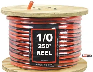 Ultra Flex Welding Cable 250 Foot Spool 1/0 Gauge Made in the USA High-Performance Welding Cable