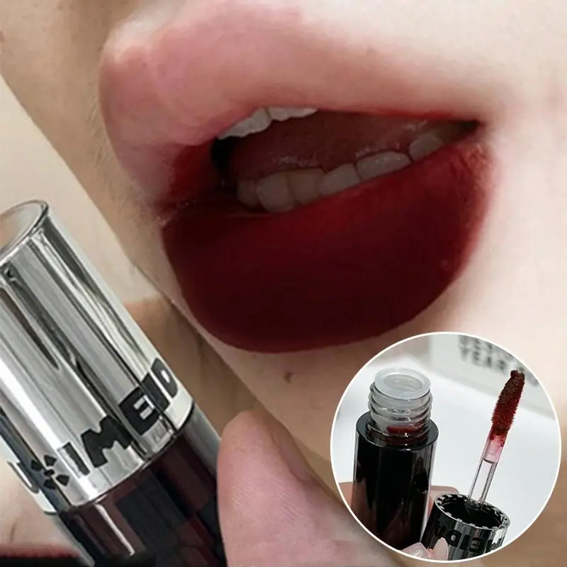 2026 Gift Matte Lipstick Punk Dark Red Lip Gloss Waterproof Lasting Smoky Nude Purple Matte Lipstick Natural Chocolates Lip Tint Makeup