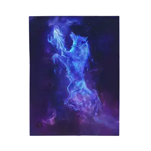spirit wolf Velveteen Plush Blanket | Cozy Home Decor, Astral Gift, Perfect for therians, Stargazers, Magical Nights, Cosmic Lounge