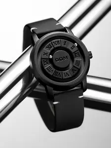 Men's Punk Style Magnetic Stainless Steel Strap Casual Water Resistant Round Dial Quartz Watch, Casual Trendy Analog Watch, Fashionable Watch for Daily & Party As Gift